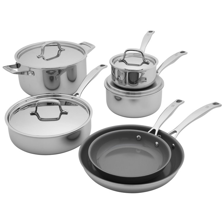 Henckels 10 Piece Stainless Steel Non Stick Cookware Set & Reviews